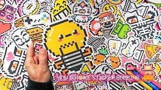 How To Make a Sticker Bombing Sketchbook  - Hello #pixelart