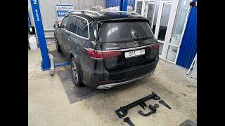 Mercedes Benz GLS X-167 и фаркоп Steinhof. Установка с сюрпризом - сломался болт крепления в ТСУ.