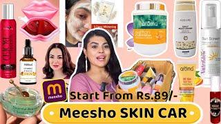 OMG First Time I tried SKIN CARE  from Meesho️ Huge skin care products from Meesho