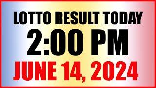 Lotto Result Today 2pm June 14, 2024 Swertres Ez2 Pcso