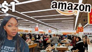 I Went To A $1 Amazon Return Store! (CRAZY  STEALS) #fyp #thrift #resellercommunity  #amazonreturns