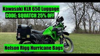 New 2023 Kawasaki KLR 650 Luggage - Nelson Rigg Hurricane 10L and Crash Bar bags