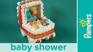 How to Make a Stroller Diaper Cake | Pampers Baby Shower Ideas