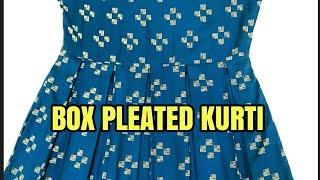 Box pleated kurti cutting & stitching || Easy tutorial || homework