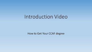 Communit College of the Air Force (CCAF) Introduction Video