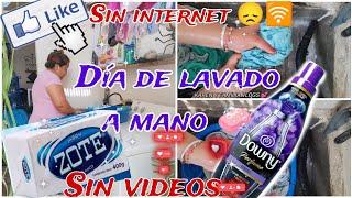 Lavado a mano con JABON ZOTE AZUL Y DAWNY perfume ROMANCE 🟣 sin internet 