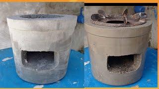 Cement charcoal stove/kalan de uling na gawa sa semento.