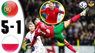 Portugal vs Poland 5-1 Highlights & All Goals 2024  Ronaldo Bicycle Kick