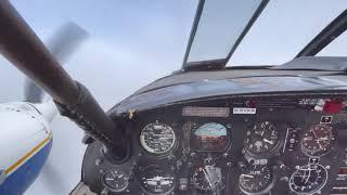 Partial engine failure with landing! Piper Aztec E, ILS approach in IMC to 700' ceilings.