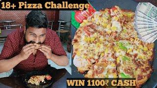 18+ Pizza Challenge Finish 1 Pizza In 1 Minute And Win 1100 ₹ Cash Prize 