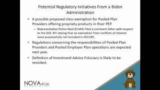 Washington Update – What Does the 2020 Election Mean for Retirement Policy