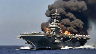 Russian Su-57 jet destroys the US's newest monster aircraft carrier in the Black Sea