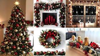 +100 CHRISTMAS DECORATION IDEAS 2024 - RED AND GOLD CHRISTMAS DECORATIONS - CHRISTMAS TRENDS 2024 