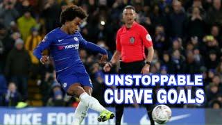 Best Curve Shot Goals In Football From Long Distance // 2019 HD