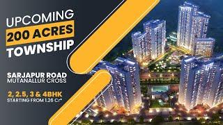 Biggest Upcoming Launch in Sarjapur Road| 200 Acres |  9886890004 | 2, 3, and 4 BHK Apartments