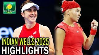 Belinda Bencic vs Diana Shnaider Round 3 Highlights | Indian Wells 2025