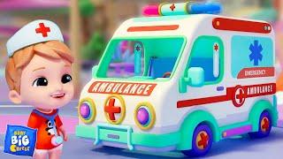 Wheels On The Ambulance, Emergency Vehicle Song and Nursery Rhymes for Kids