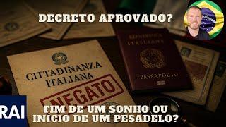 INFELIZMENTE, TUDO QUE É BOM DURA POUCO!#decretocidadaniaitaliana #cidadaniaitaliana #italia #brasil