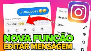 COMO EDITAR MENSAGENS NO INSTAGRAM (NOVA FUNÇÃO)