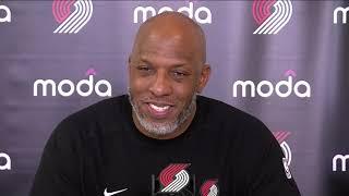 Chauncey Billups Postgame Interview | Portland Trail Blazers 115, Detroit Pistons 118