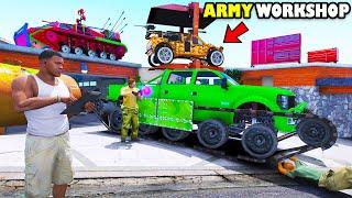 Franklin Upgrade His House To ARMY WORKSHOP In GTA 5 | SHINCHAN and CHOP