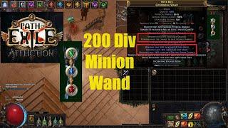 [Path of Exile 3.23] Crafting 200 Div Minion Wand & Boot/Glove Affliction League Day 31-32 - 1204