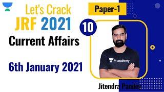 6:45 AM - JRF 2021| Current Affairs by Jitendra Pandey | Daily Current Affairs