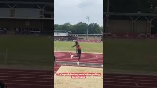 LONG JUMP TECHNIQUE EXPLAINED HITCH-HANG VARIATION - 7.36m by u17 jumper