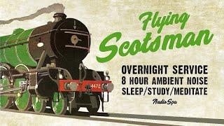 Flying Scotsman Steam Train Ambient Noise | Dark Screen | White Noise Train Sounds for Sleeping