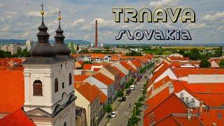 [4K] TRNAVA, Slovakia  aka "Little Rome" walking tour, summer 2023