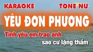 Yêu Đơn Phương Karaoke - Nhạc Trẻ 8x 9x - Tone Nữ Beat Chuẩn - Làng Hoa