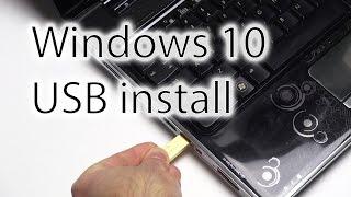 Install Windows 10 from USB (using ISO-file)