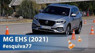 MG EHS Plug-In Hybrid 2021 - Maniobra de esquiva (moose test) y eslalon | km77.com