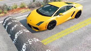 Cars vs massive speed bumps #2  BeamNG Drive Ultra HD 4k