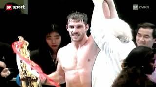 Andy Hug Tetsujin  Impressive Axe Kicks and 360 Hook kick to the leg Highlight