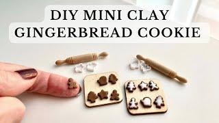 DIY Miniature Dollhouse Gingerbread Cookies Made From Polymer Clay