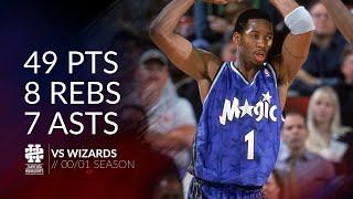 Tracy McGrady 49 pts 8 rebs 7 asts vs Wizards 00/01 season