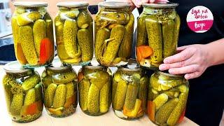 Pickled cucumbers this way ONLY, no other methods! Crunchy WITHOUT horseradish and sterilization!