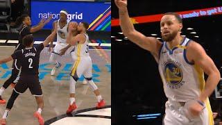 Steph Curry INSANE half court buzzer beater vs Nets and runs straight to locker room 