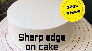 How to make Sharp Edge on cake / Whipped cream sharp edge / Eps 21