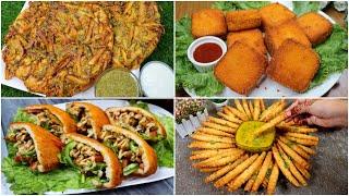 Naan Pakora | Shawarma Pockets | Potato Bread Snack | Samosa Sticks Recipes By Tasty Food With Maria