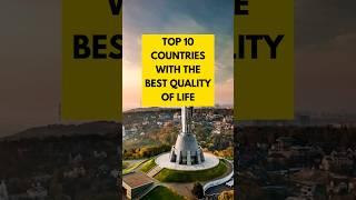 Top 10 countries with the best quality of life #bestcountries #shorts #toplist #top10 #countries