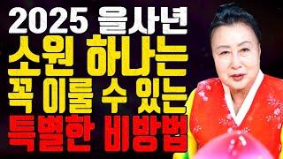 소원 하나는 꼭 이룰 수 있는 특별한 비방법 2025년 을사년 - 일산점집 용한무당 점집추천 점집후기 한적화 천수보살