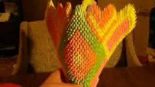 3d origami peacock