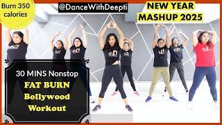 DWD113 - 30mins Daily - Beginner Bollywood Dance Workout | Lose weight 3-5kgs | New Year Mashup