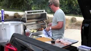 Chef Tim Love gives a grilling demo and tour of his tailgating truck