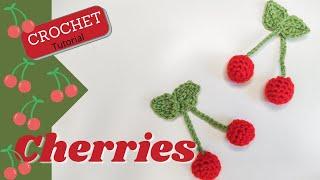 How to CROCHET Cherries | Crochet play food for beginners | HOOKED ON YARN