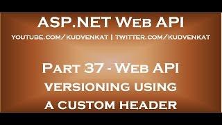 Web API versioning using a custom header