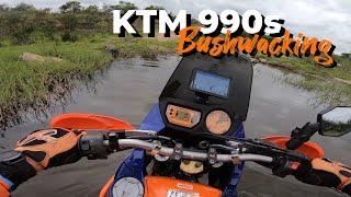 KTM 990s bushwhacking