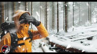 A Winter Storm Approaches - Solo Camping in Deep Snow - ASMR Relaxing Adventure